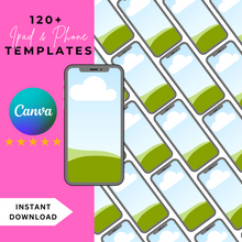 Load image into Gallery viewer, 120+ IPAD/PHONE TEMPLATES BUNDLE
